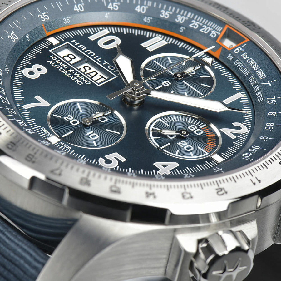Часы Hamilton Khaki Aviation X-Wind Auto Chrono H77906940 — механические, Швейцария, мужские