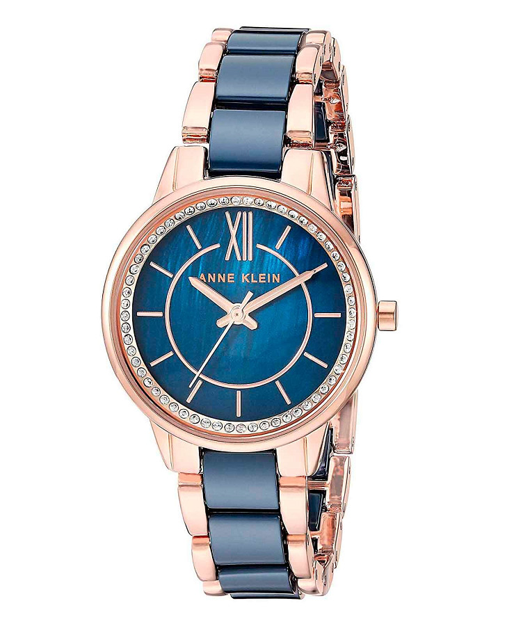 Часы Anne Klein Ceramics 3344NVRG — кварцевые, сталь металл