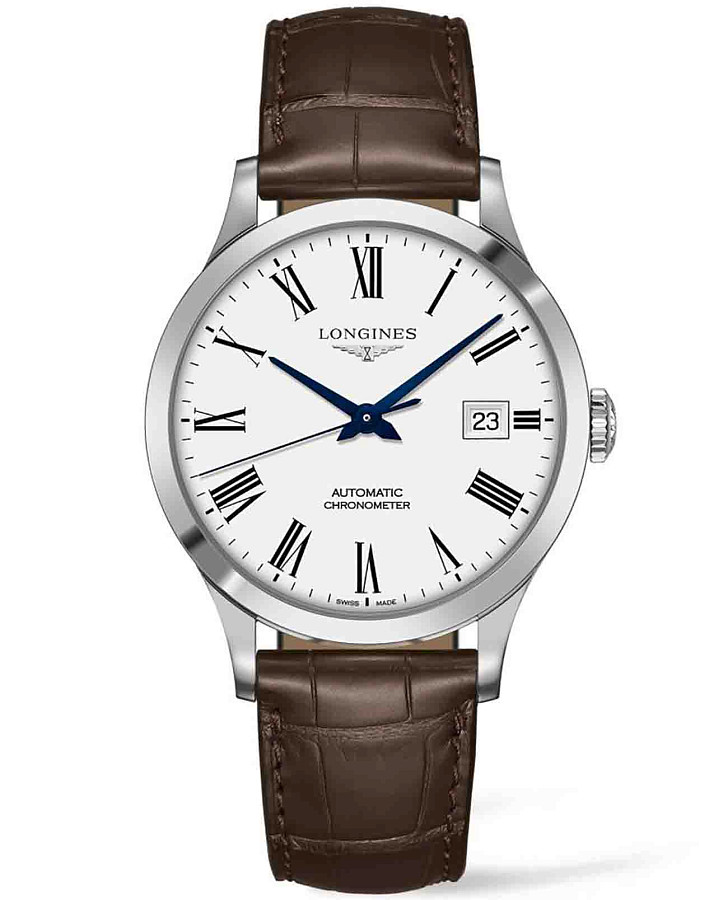 Часы Longines Record Collection L2.821.4.11.2 — мужские, белый
