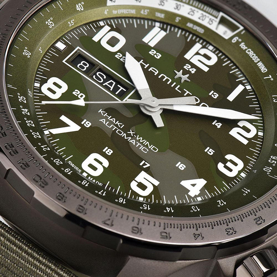 Часы Hamilton Khaki X-Wind Auto 45mm H77775960 — механические, сталь металл