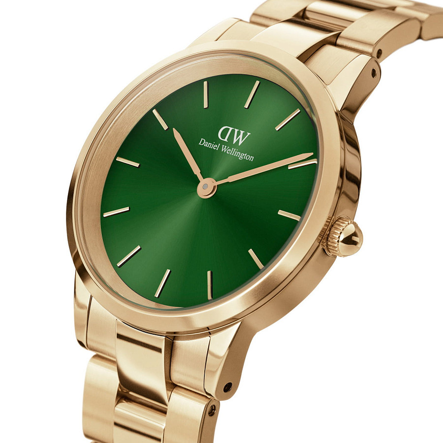 Часы Daniel Wellington Iconic Link Emerald DW00100553 — кварцевые, сталь металл