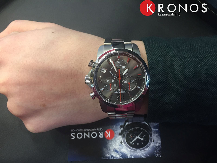 Часы Certina DS Podium Chronograph 1/10 sec C034.417.44.087.00 — Швейцария, кварцевые
