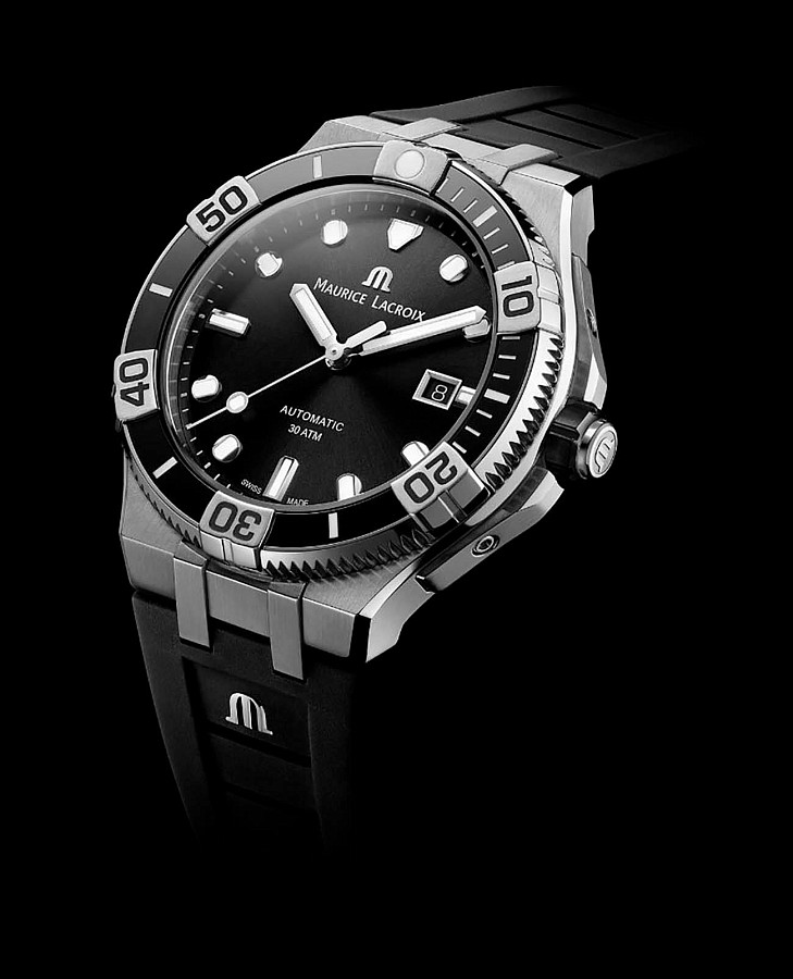 Часы Maurice Lacroix Aikon Venturer AI6058-SS001-330-1 — черный, металл сталь
