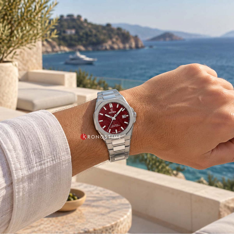 Часы Festina Swiss Made F20100/3 — кварцевые, сталь металл
