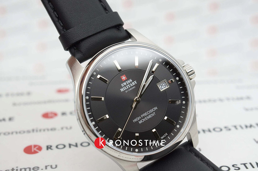 Часы Swiss Military by Chrono Сверхточные SM30200.10 — черный, металл сталь