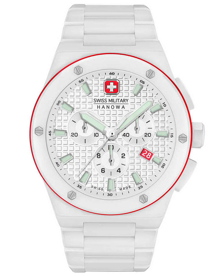 Часы Swiss Military Hanowa Sidewinder Ceramic SMWGI0002284 — мужские, белый