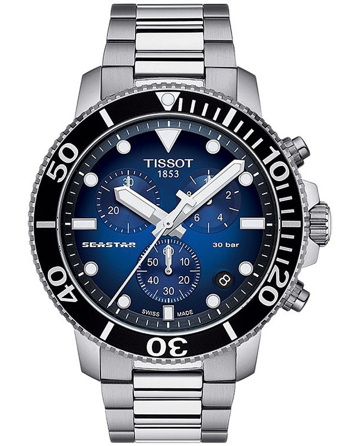 Часы Tissot Seastar 1000 Chronograph Special Edition T120.417.11.041.01 — мужские, синий