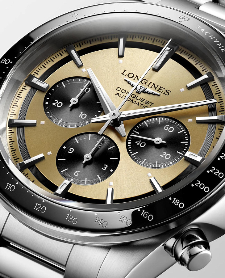 Часы Longines Conquest L3.835.4.32.6 — механические, металл сталь керамика