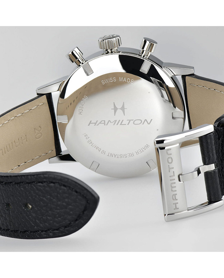Часы Hamilton American Classic Intra-Matic Chronograph H H38429710 — мужские, кожаный