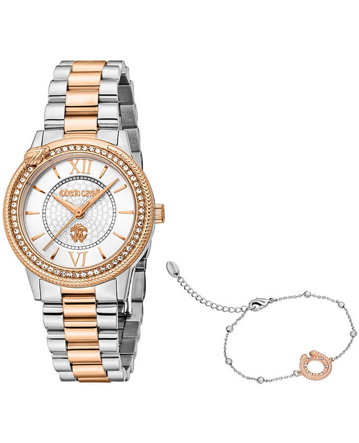 Часы Roberto Cavalli Lucente RC5L037M2075_SET — женские, серебристый