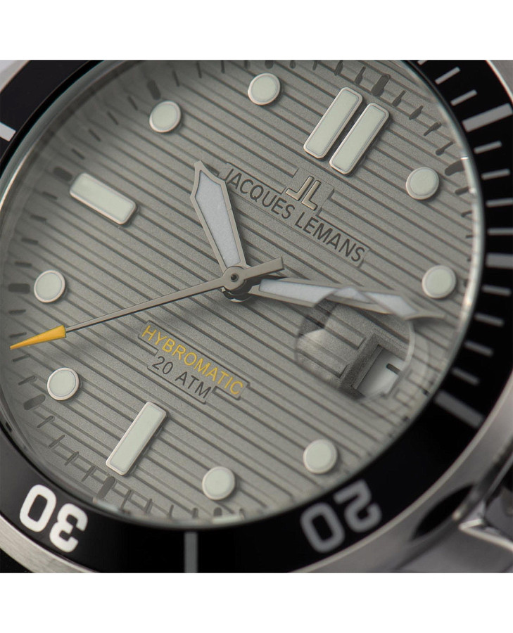 Часы Jacques Lemans Hybromatic 1-2170B — силикон, мужские