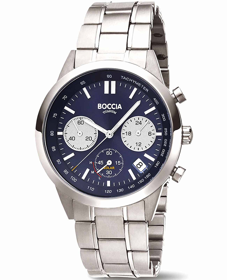 Часы Boccia Titanium Circle-Oval 3737-02 — мужские, синий