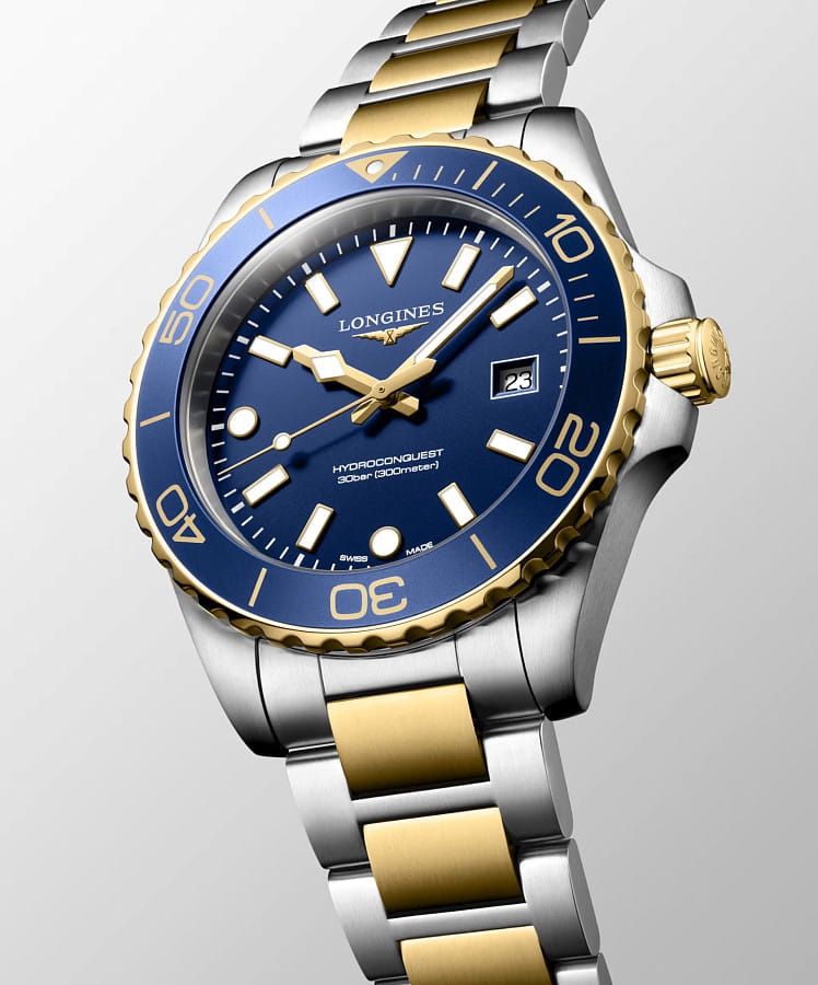 Часы Longines HydroConquest L3.769.3.96.7 — нержавеющая сталь с pvd-покрытием, мужские