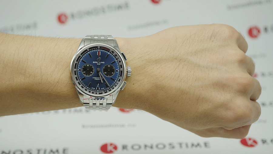 Часы Breitling Premier B01 Chronograph 42 AB0118221C1A1 — мужские, серебристый