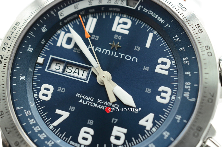 Часы Hamilton Khaki Aviation X Wind Day Date Auto Chrono H77765541 — коричневый, сталь