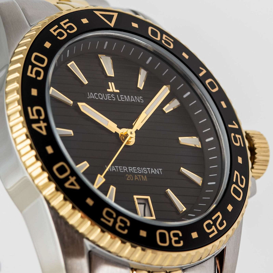 Часы Jacques Lemans Liverpool Diver 1-2205N — кварцевые, металл сталь