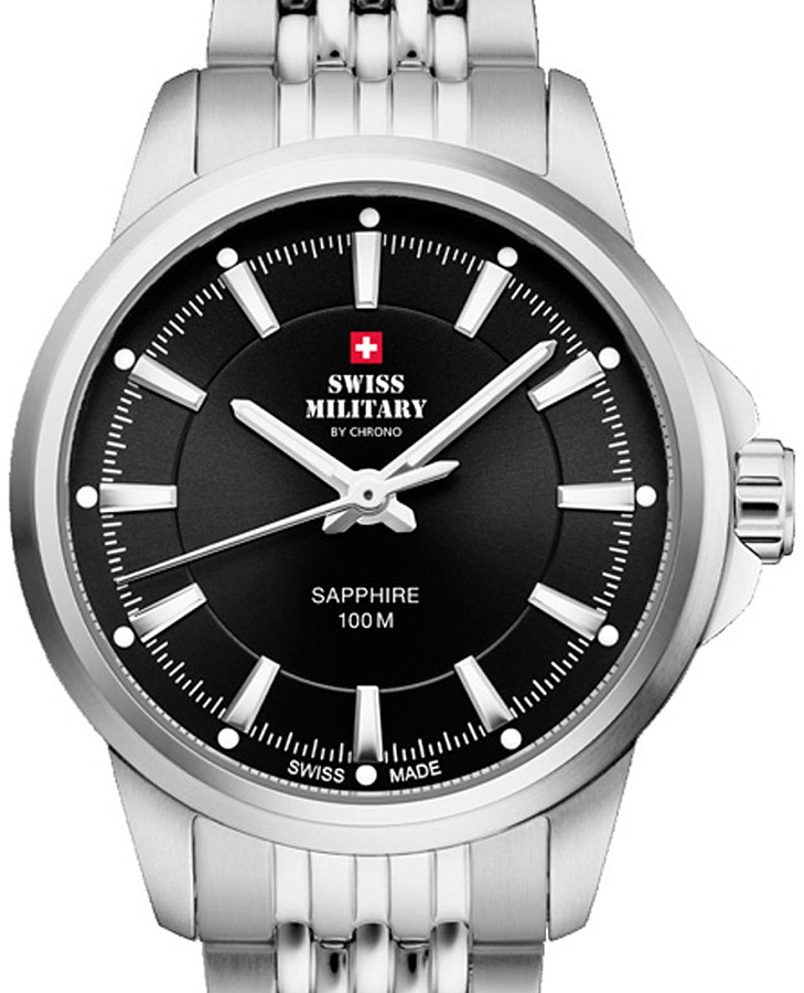 Часы Swiss Military by Chrono SM34105.01 — кварцевые, сталь металл
