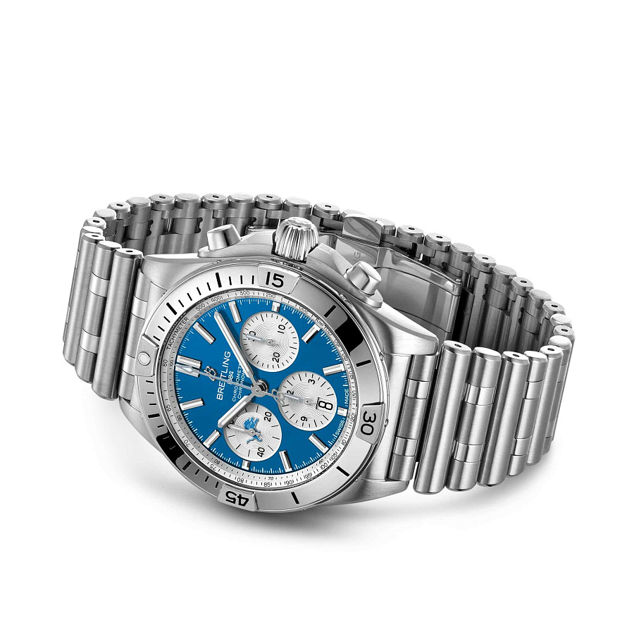 Часы Breitling Chronomat B01 42 NFL Detroit Lions Edition AB01342B1CCA1 — нержавеющая сталь, мужские