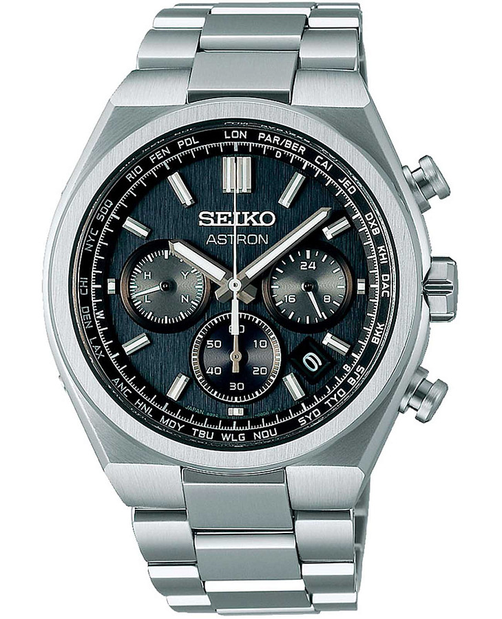 Часы Seiko Astron Nexter Solar Radio SBXY097 — мужские, синий