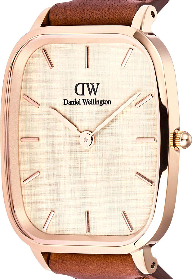 Часы Daniel Wellington Marlon St Mawes Linen Rose Gold DW00100816 — кожаный, женские