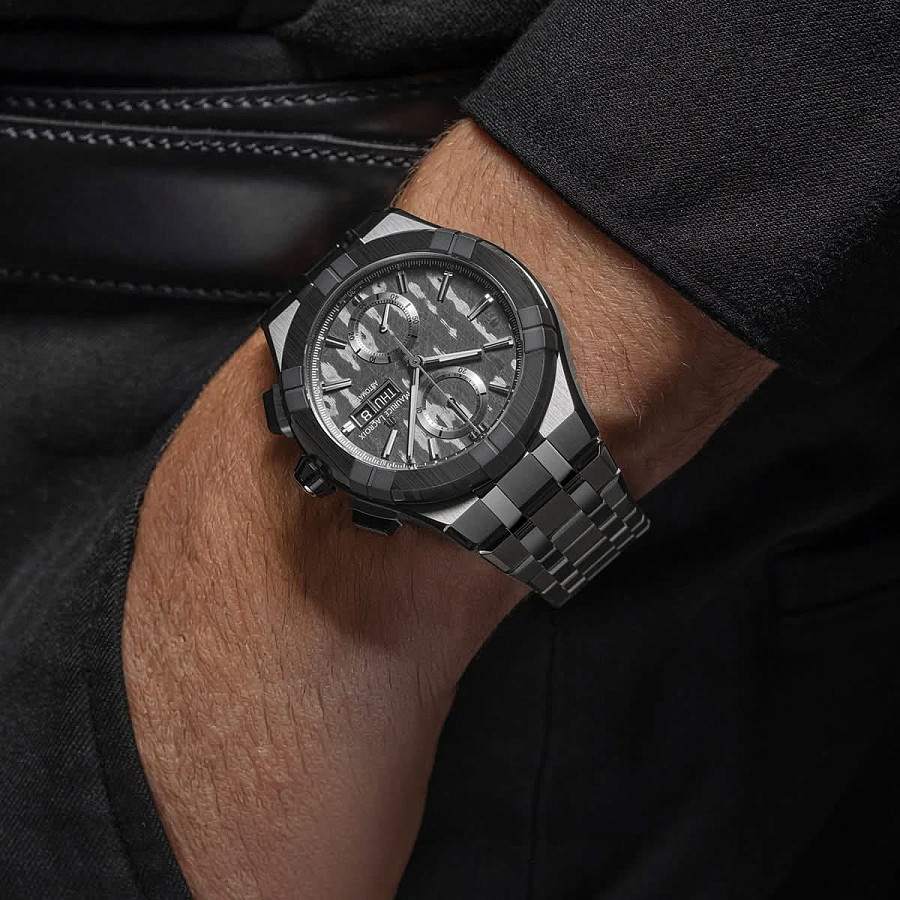 Часы Maurice Lacroix Aikon Automatic 43 mm AC6038-S1C31-330-1 — нержавеющая сталь, мужские