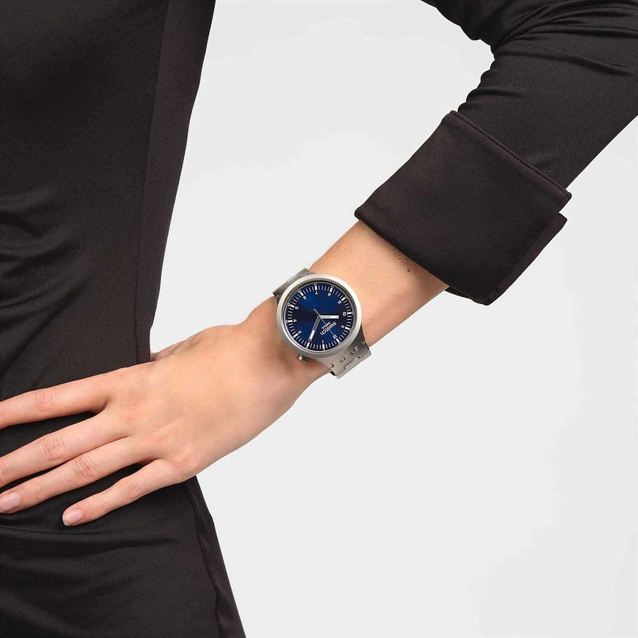 Часы Swatch Big Bold Irony Standard SB07S102G — синий, сталь металл