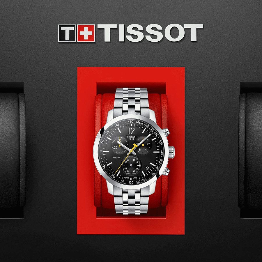 Часы Tissot PRC 200 Chronograph T114.417.11.057.00 — черный, сталь металл