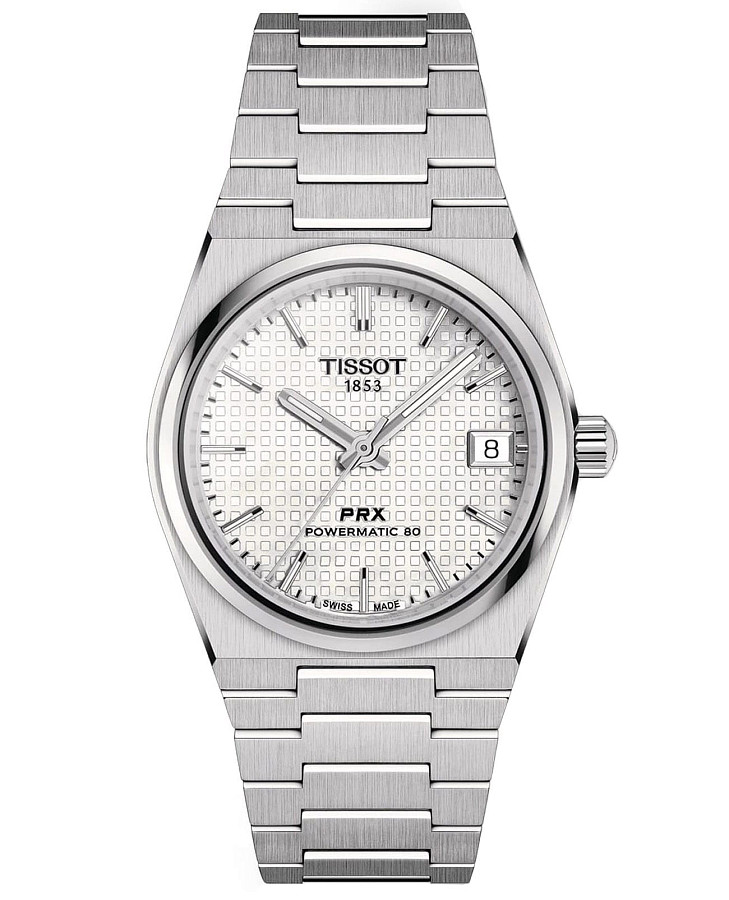 Часы Tissot PRX Powermatic 80 T137.207.11.111.00 — женские, белый