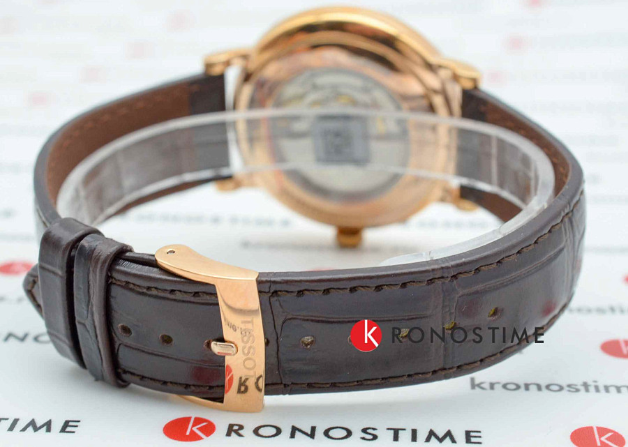 Часы Tissot Carson Premium Powermatic 80 T122.407.36.033.00 — мужские, коричневый