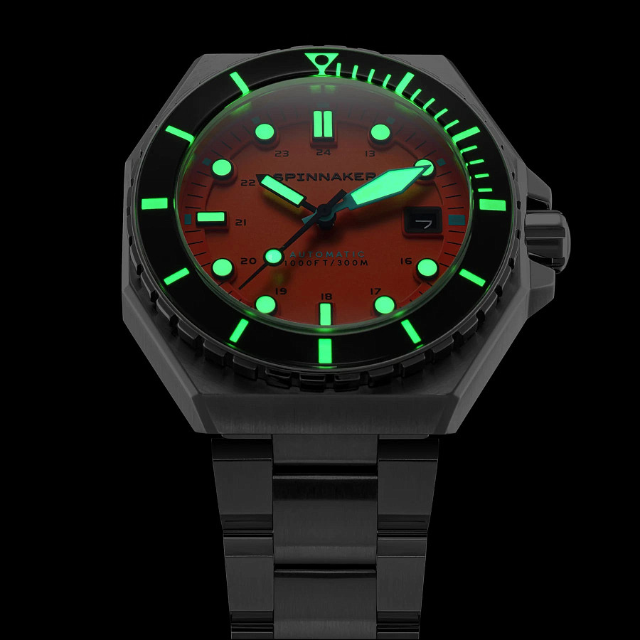 Часы Spinnaker Dumas SP-5081-BB — оранжевый, сталь металл