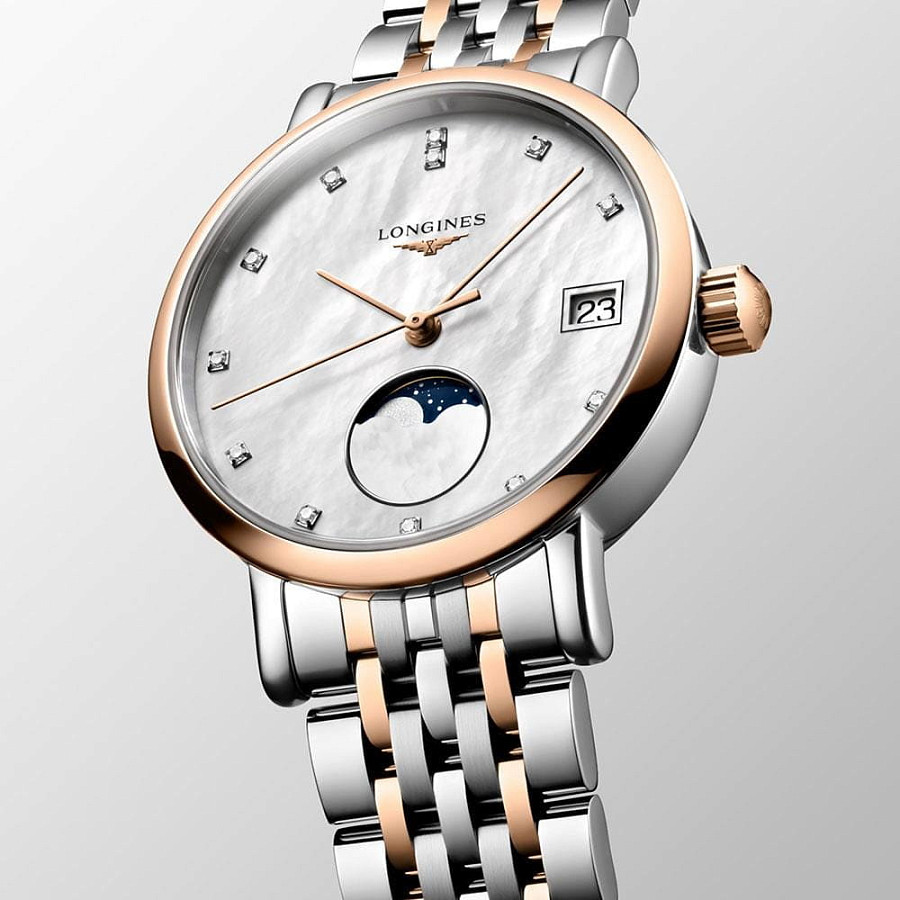 Часы Longines Elegant Collection Moonphase L4.330.5.87.7 — кварцевые, Швейцария, женские