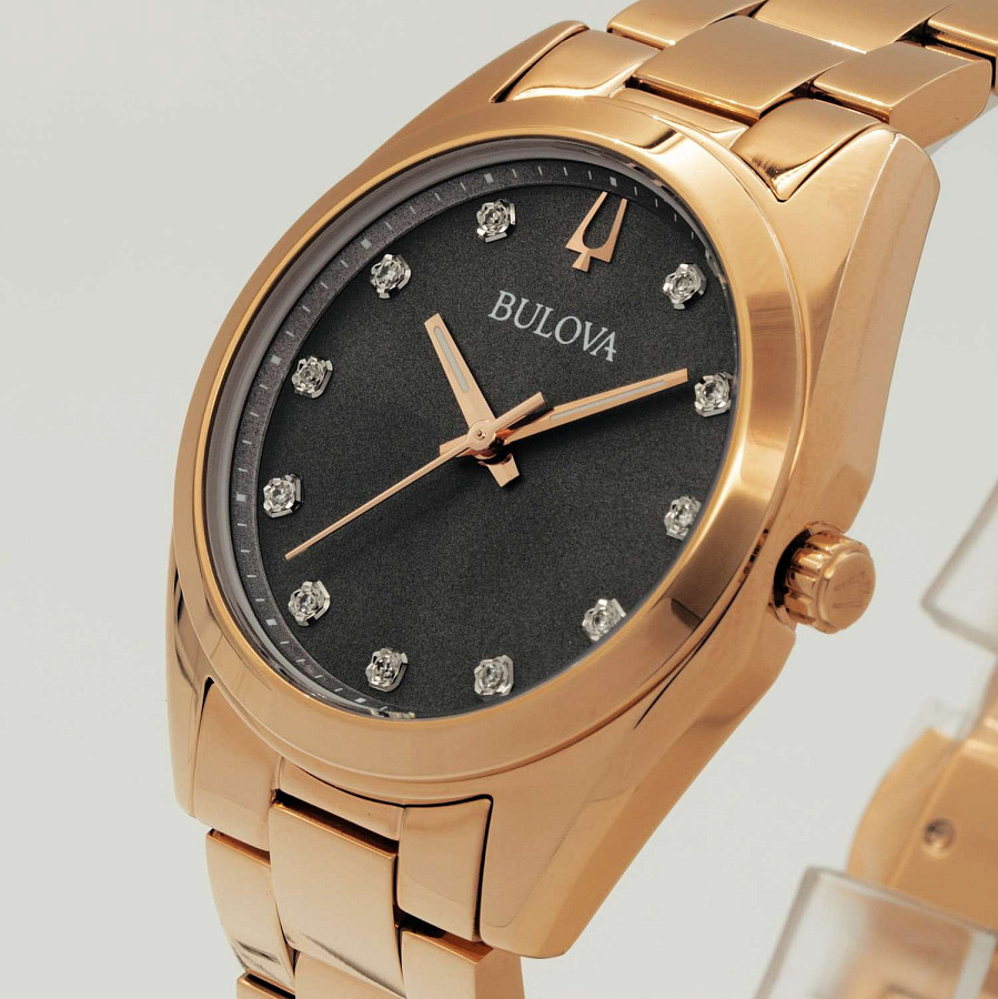 Часы Bulova Surveyor 97P156 — нержавеющая сталь с ip-покрытием, женские