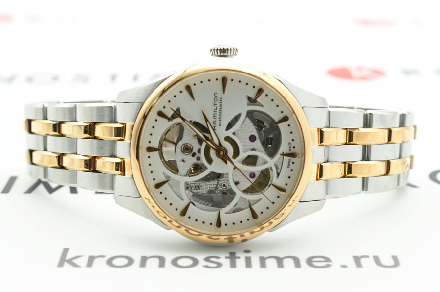 Часы Hamilton Jazzmaster Skeleton Lady Auto H32425251 — механические, сталь