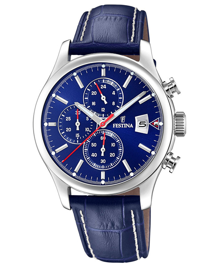 Часы Festina Timeless Chrono F20375/2 — мужские, синий