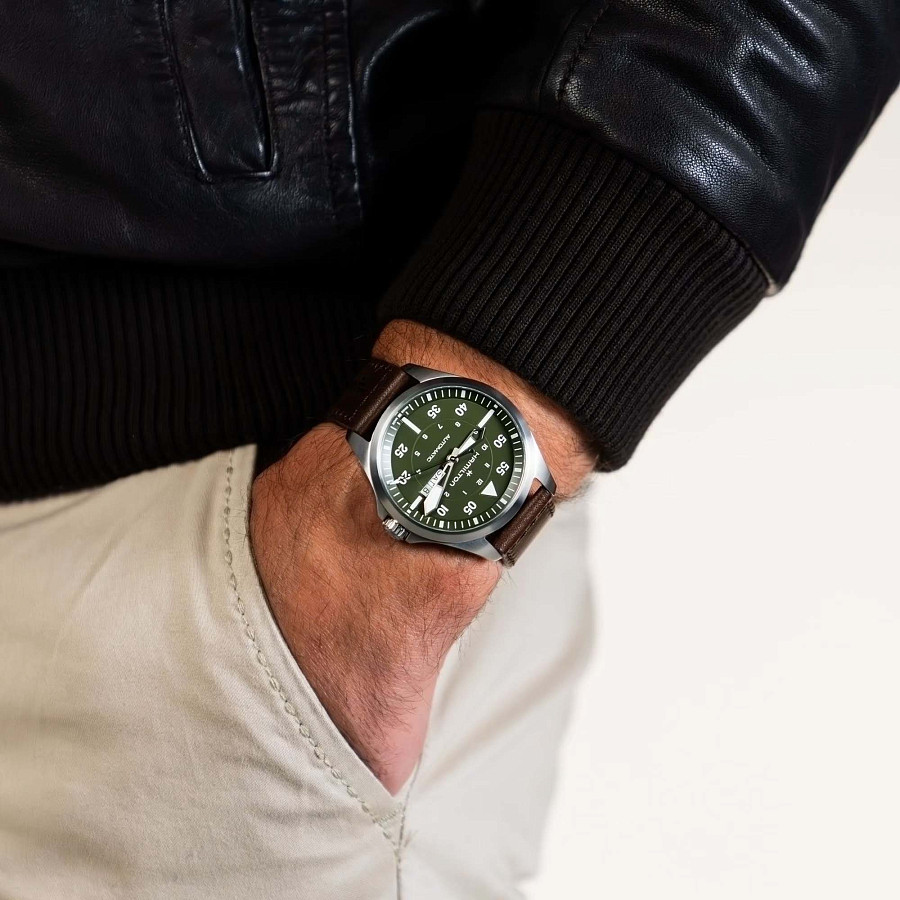Часы Hamilton Khaki Aviation Pilot Day Date Auto H64635560 — артикул H64635560, мужские