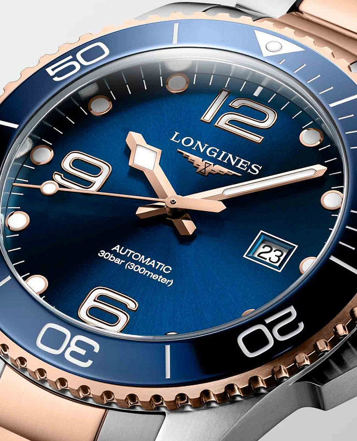 Часы Longines HydroConquest L3.782.3.98.7 — мужские, нержавеющая сталь с pvd-покрытием