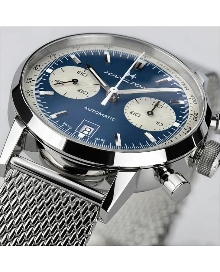 Часы Hamilton American Classic Intra-Matic Auto Chrono H38416141 — нержавеющая сталь, мужские