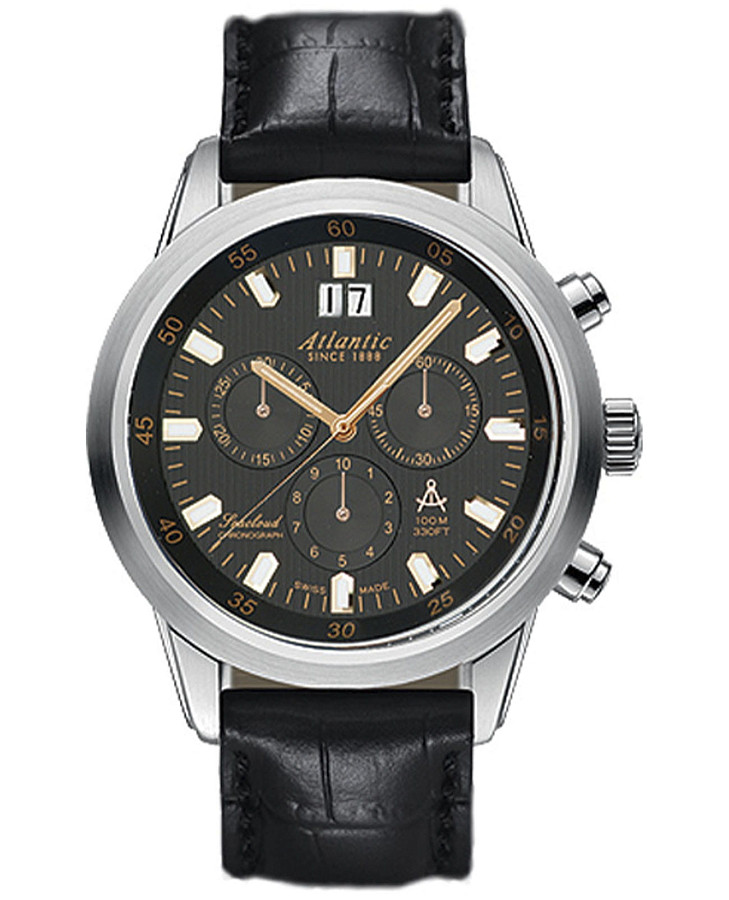 Часы Atlantic Seacloud 73460.41.61R — мужские, зеленый