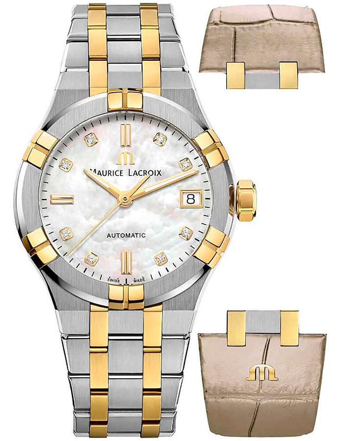 Часы Maurice Lacroix Aikon Automatic AI6006-PVY13-170-2 — женские, перламутровый