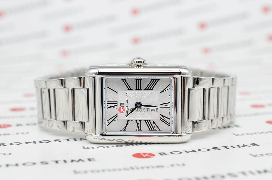 Часы Maurice Lacroix Fiaba Square FA1205-SS002-110-1 — кварцевые, металл сталь