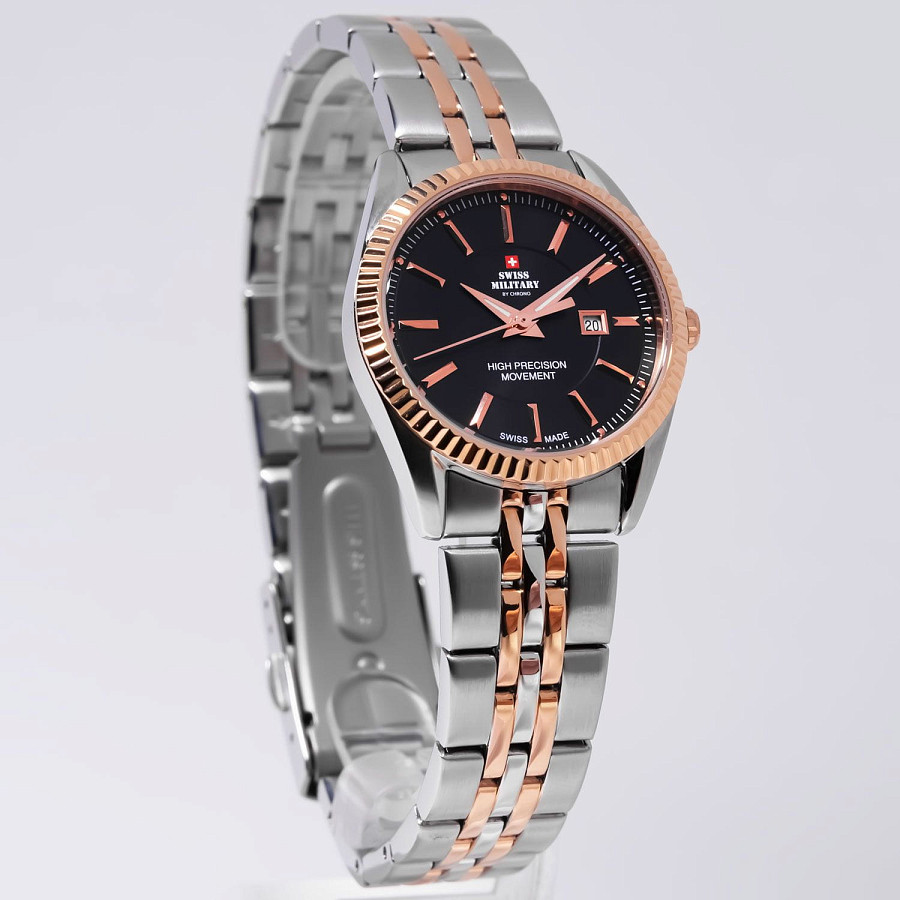 Часы Swiss Military by Chrono Сверхточные SM34066.06 — кварцевые, металл сталь