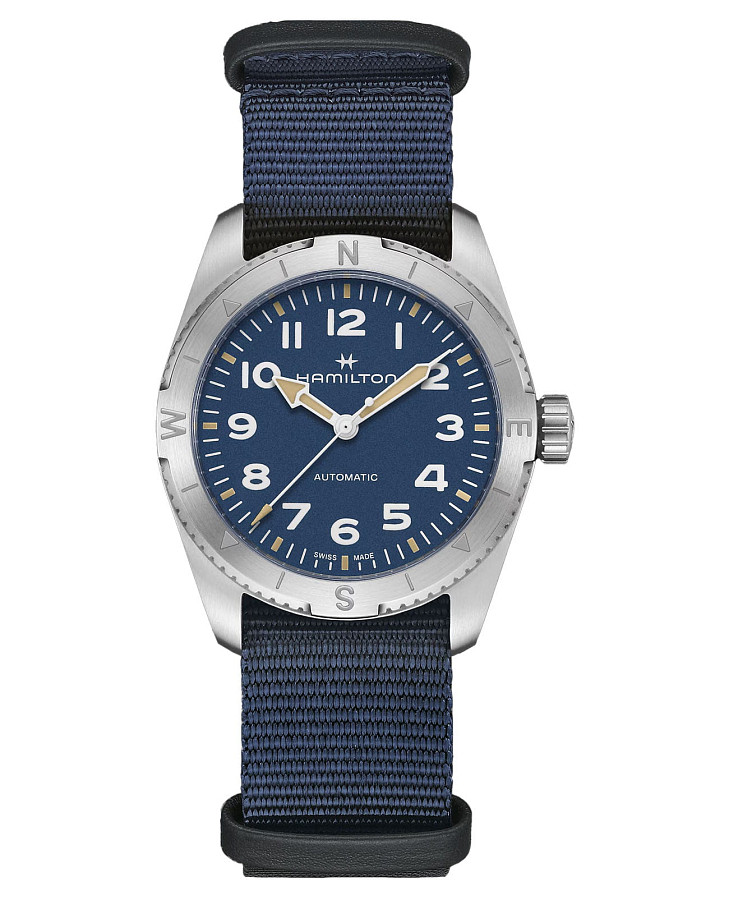 Часы Hamilton Khaki Field Expedition Auto H70225940 — мужские, синий