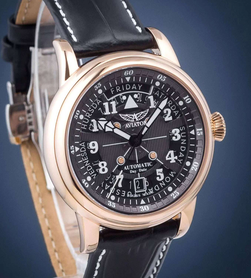 Часы Aviator Douglas Day Date V.3.36.2.285.4 — Швейцария, механические