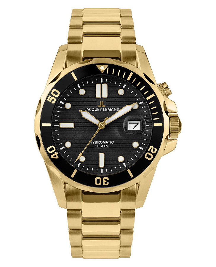 Часы Jacques Lemans Hybromatic 1-2170M — мужские, черный