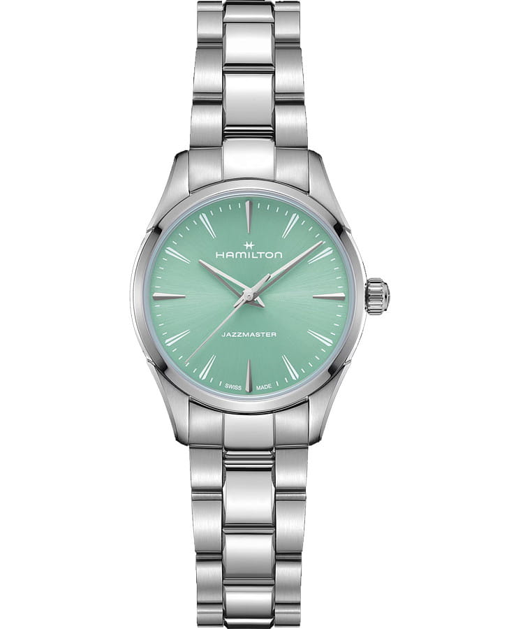 Часы Hamilton Jazzmaster Quartz 32 mm H32301161 — женские, бирюзовый