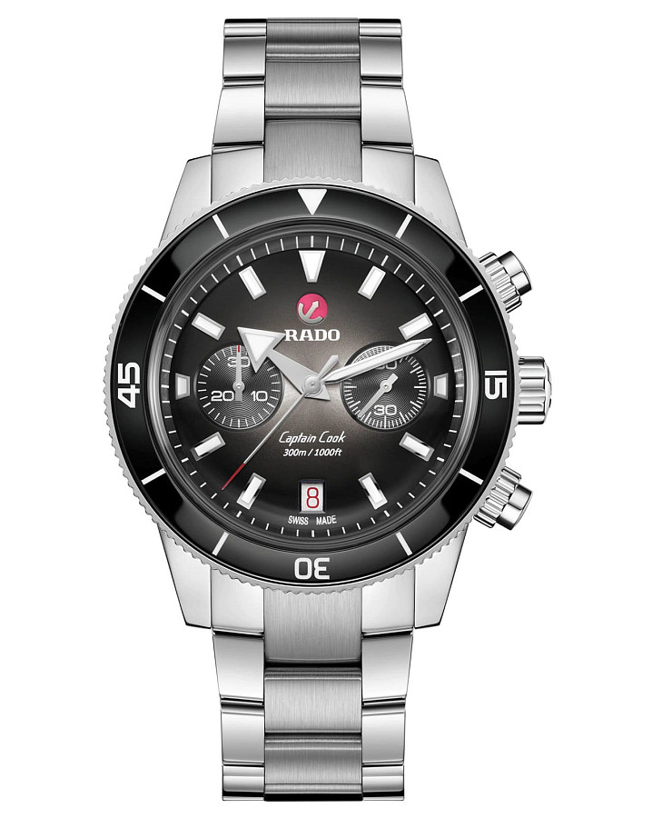 Часы Rado Captain Cook Automatic Chronograph R32145158 — мужские, черный