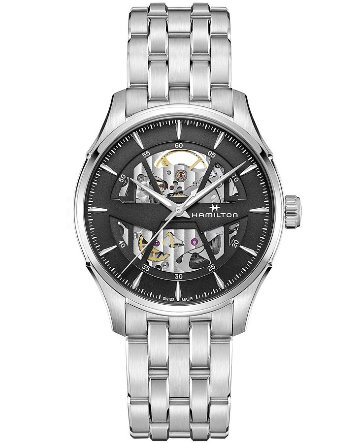 Часы Hamilton Jazzmaster Skeleton Auto H42535180 — мужские, черный