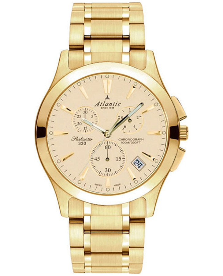 Часы Atlantic Seahunter 71465.45.31 — мужские, золотистый