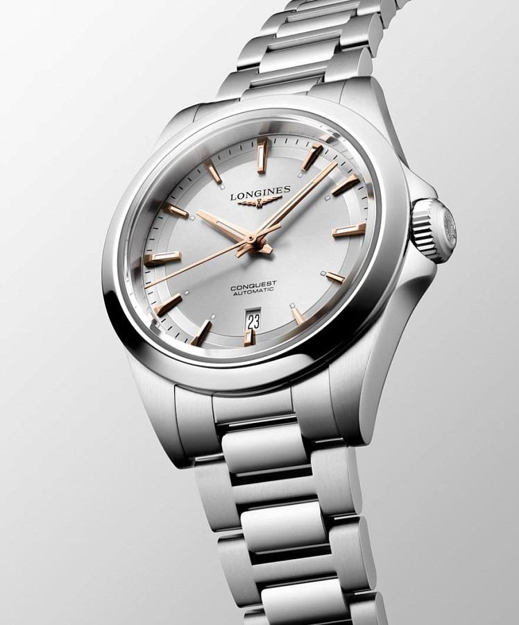 Часы Longines Conquest L3.320.4.72.6 — серебристый, сталь металл