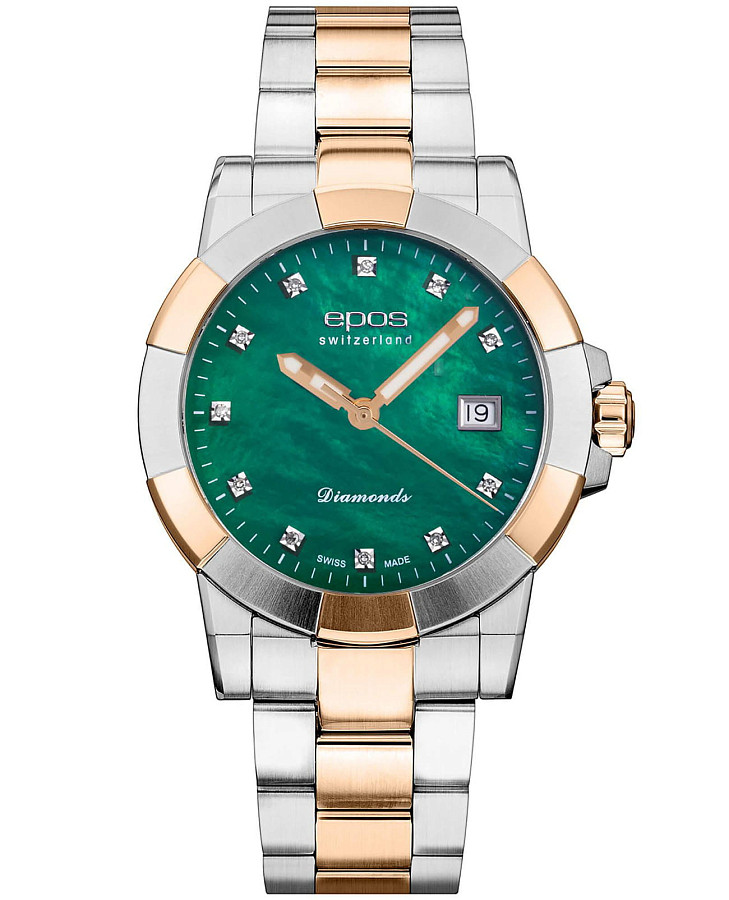Часы Epos Ladies Diamonds 8001.700.32.83.42 — женские, зеленый